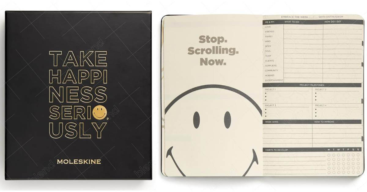 Bespoke notes with Smiley® and Moleskine image