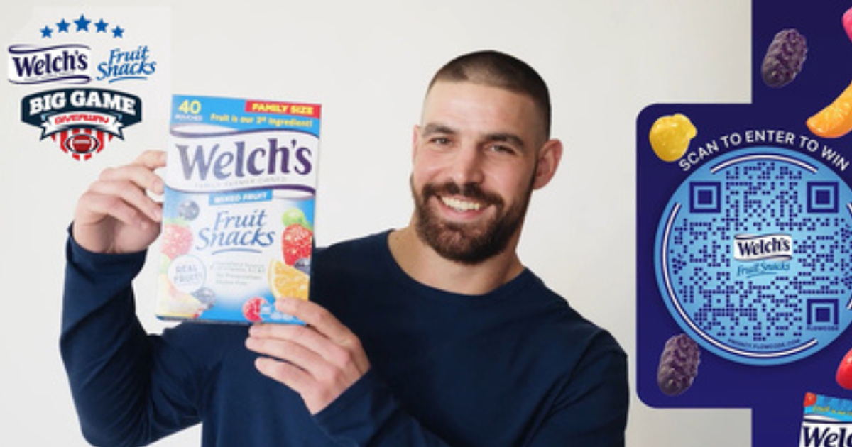 Welch’s Fruit Snacks Licensee Promotion in Motion and Flowcode Launch Omnichannel Media Campaign for The Big Game image