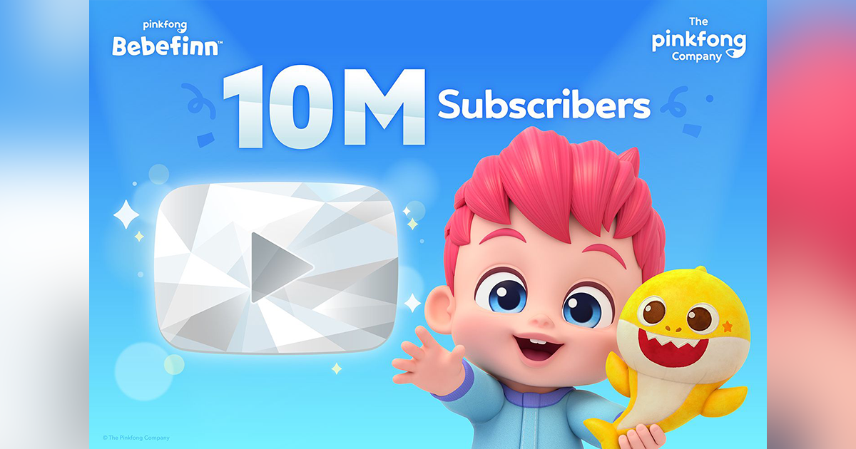 Pinkfong's Bebefinn Surpasses 10 Million  Subscribers