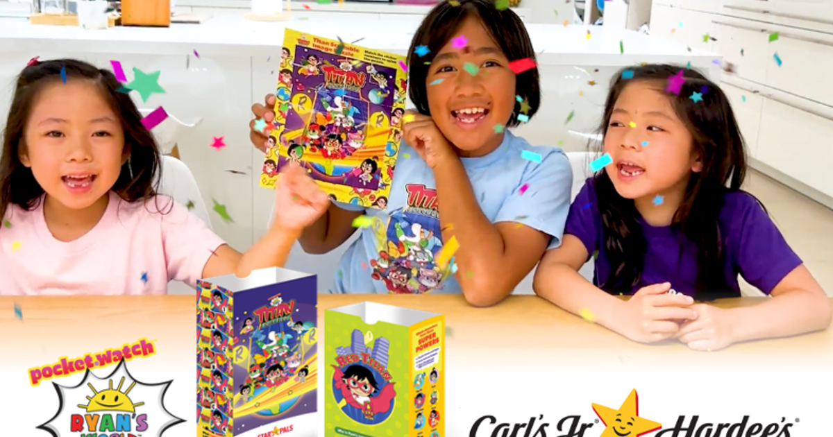 Ryan’s World Branded Starpals Kids Meals Launch at Carl’s Jr and Hardee’s Restaurants Through Partnership with Pocket.watch image