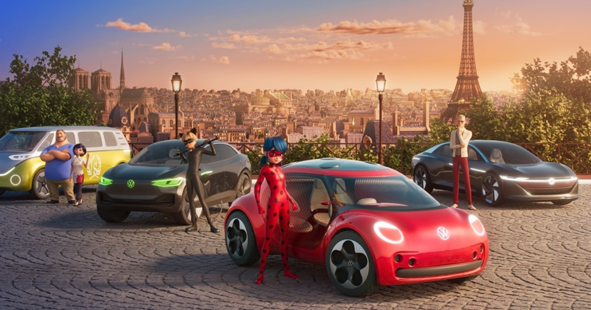 Miraculous superheroes Ladybug and Cat Noir Team Up with All-Electric Cars from Volkswagen image