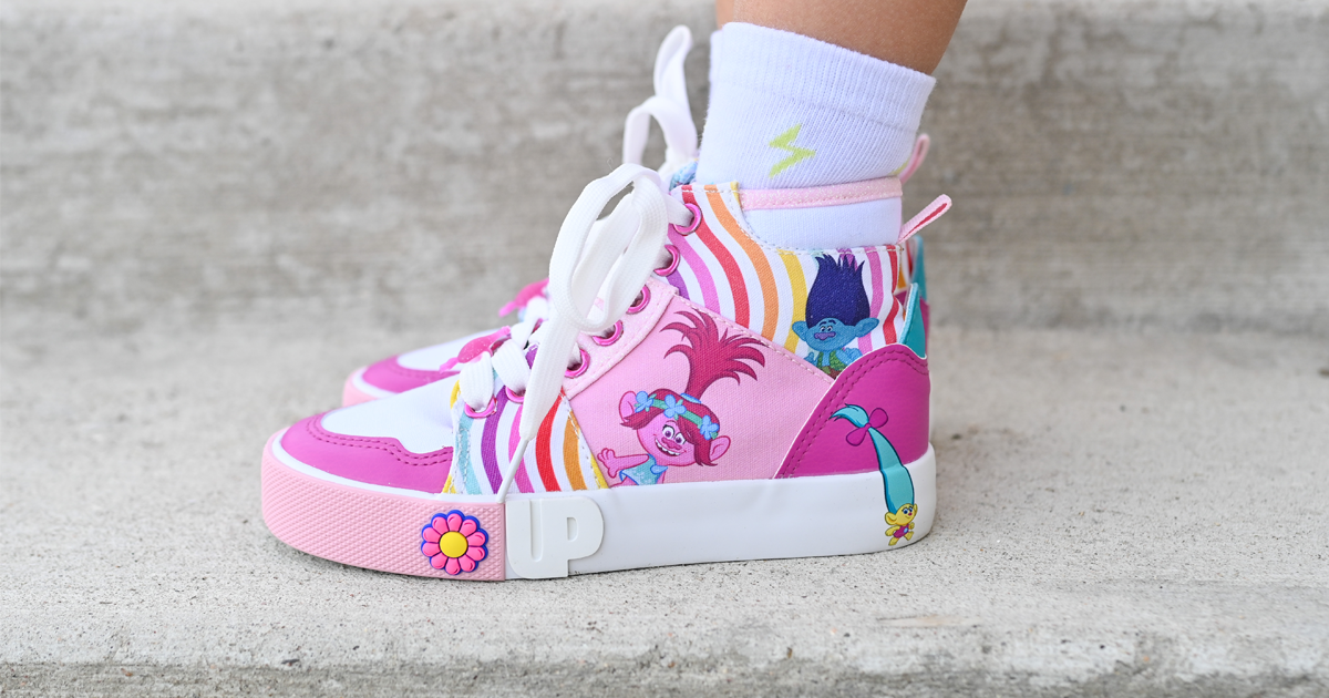 Step Into a Vibrant Wave of Color, Glitter and Positivity With Ground Up X Foot Locker Kids Exclusive Trolls Collection image