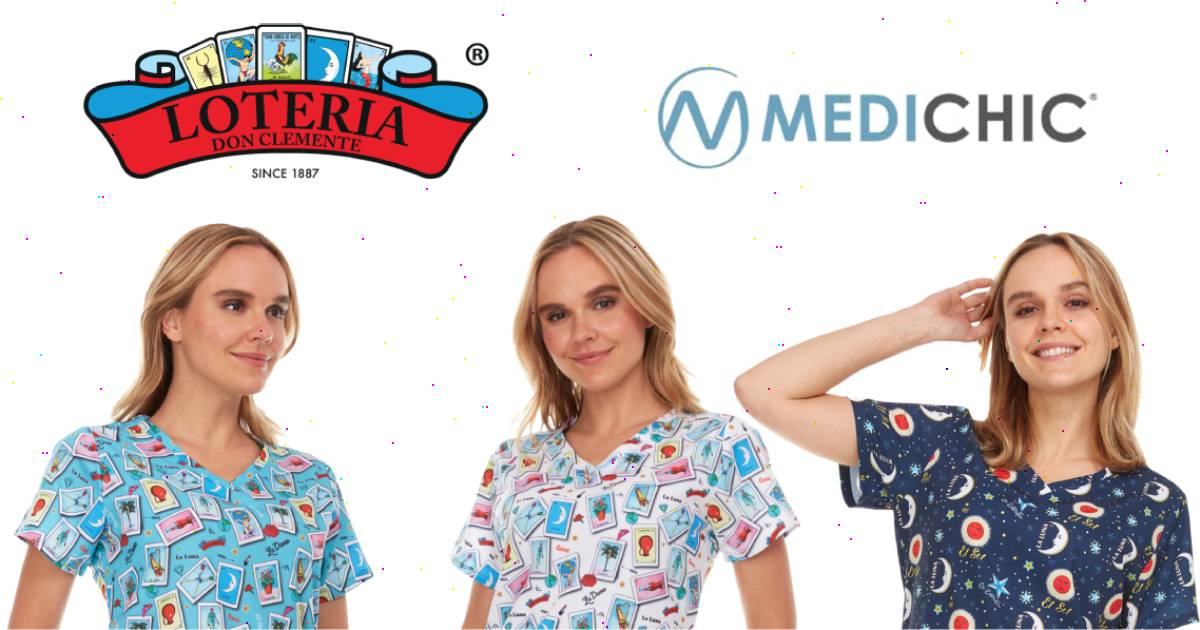 Don Clemente and Medichic Collaborate on Loteria® Medical Apparel Line image
