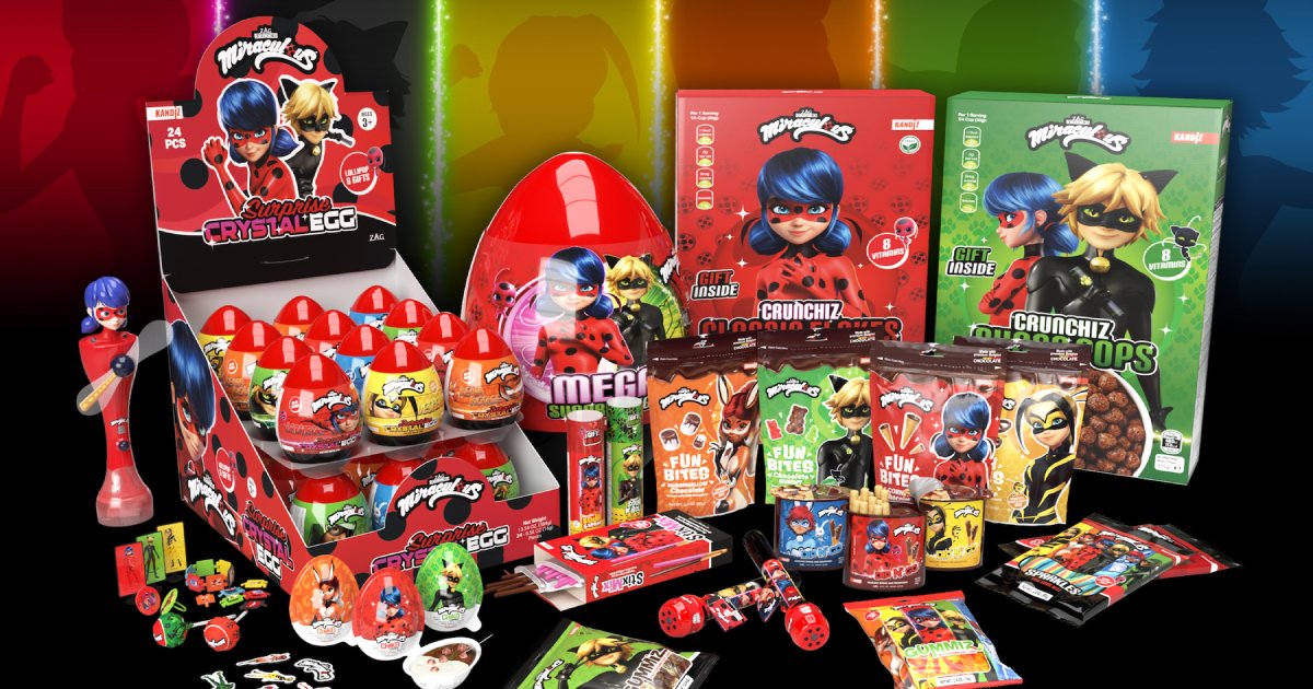 ZAG Signs Global Licensing Deal with SAI Group’s KANDIZ  for Child-Friendly Snacks, Cereal, and Candy Products  for Miraculous image