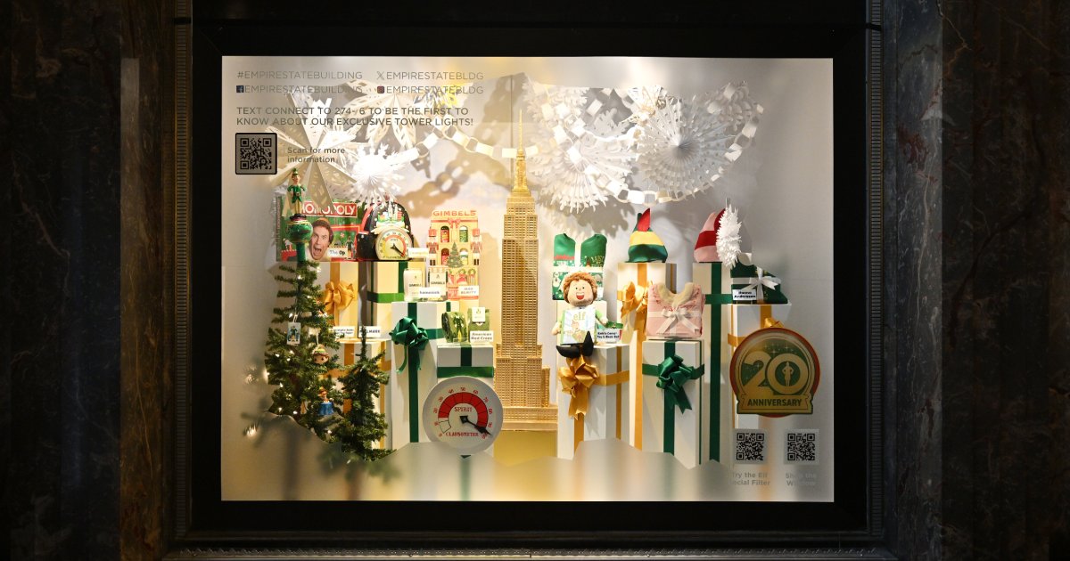 Mad Beauty’s Elf-Inspired Collection Showcased at the Iconic Empire State Building in Celebration of Elf’s 20th Anniversary image