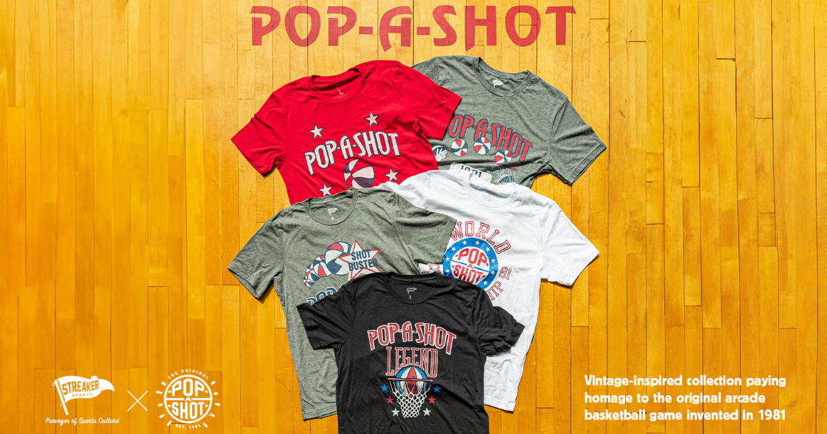 Pop-A-Shot Teams Up with Streaker Sports for Slam-Dunk Apparel Collection image