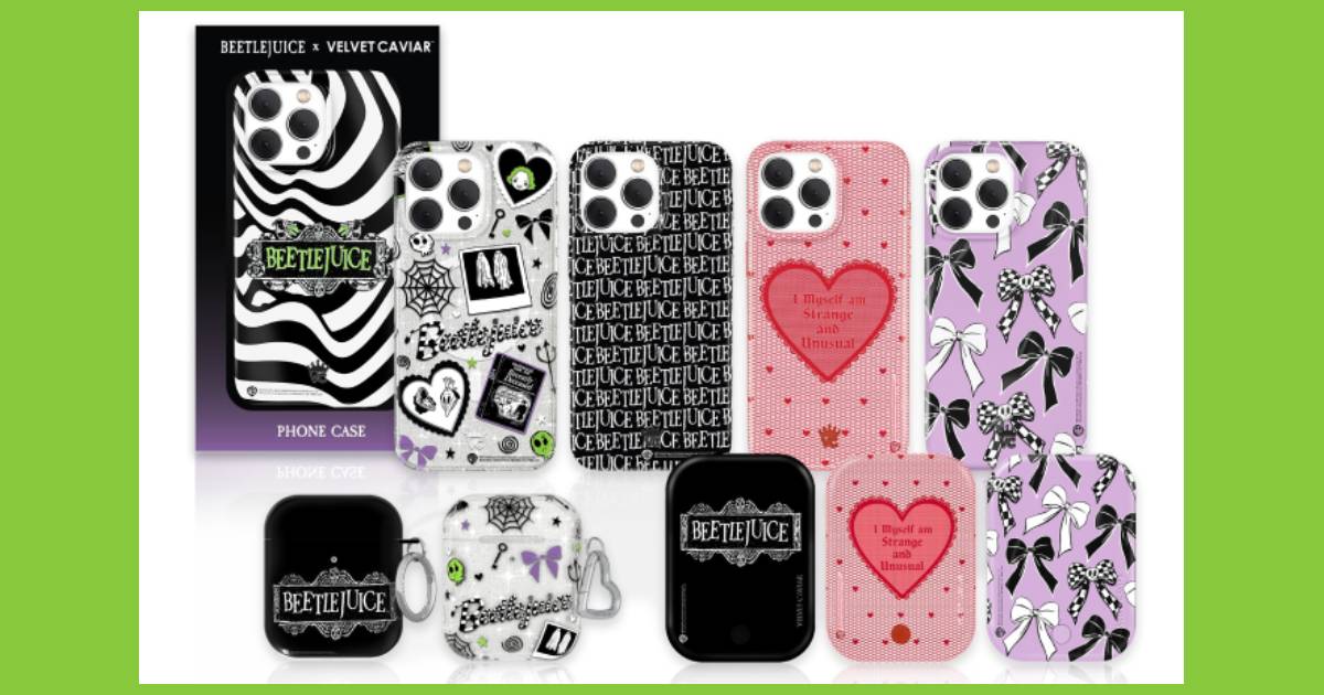 Velvet Caviar Launches Limited-Edition Beetlejuice Cellphone Case, Battery Pack Collection image