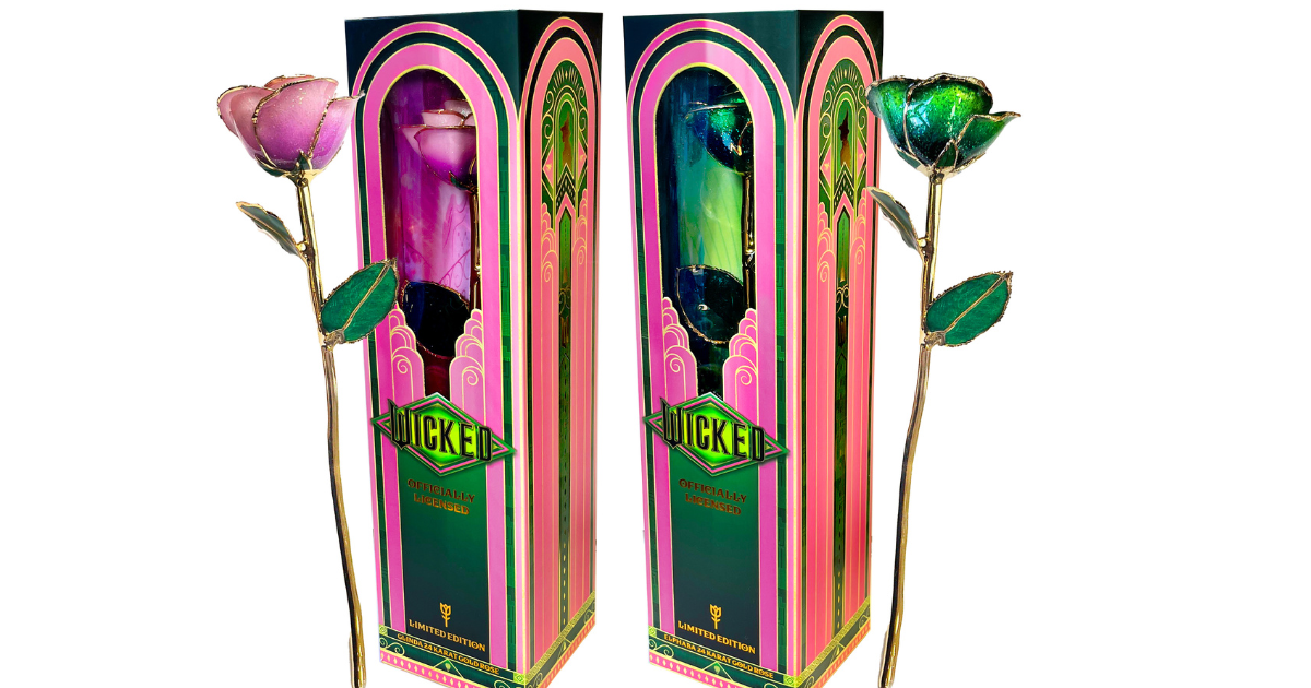 Steven Singer, Universal and Born to License launch gold-dipped roses inspired by Wicked image