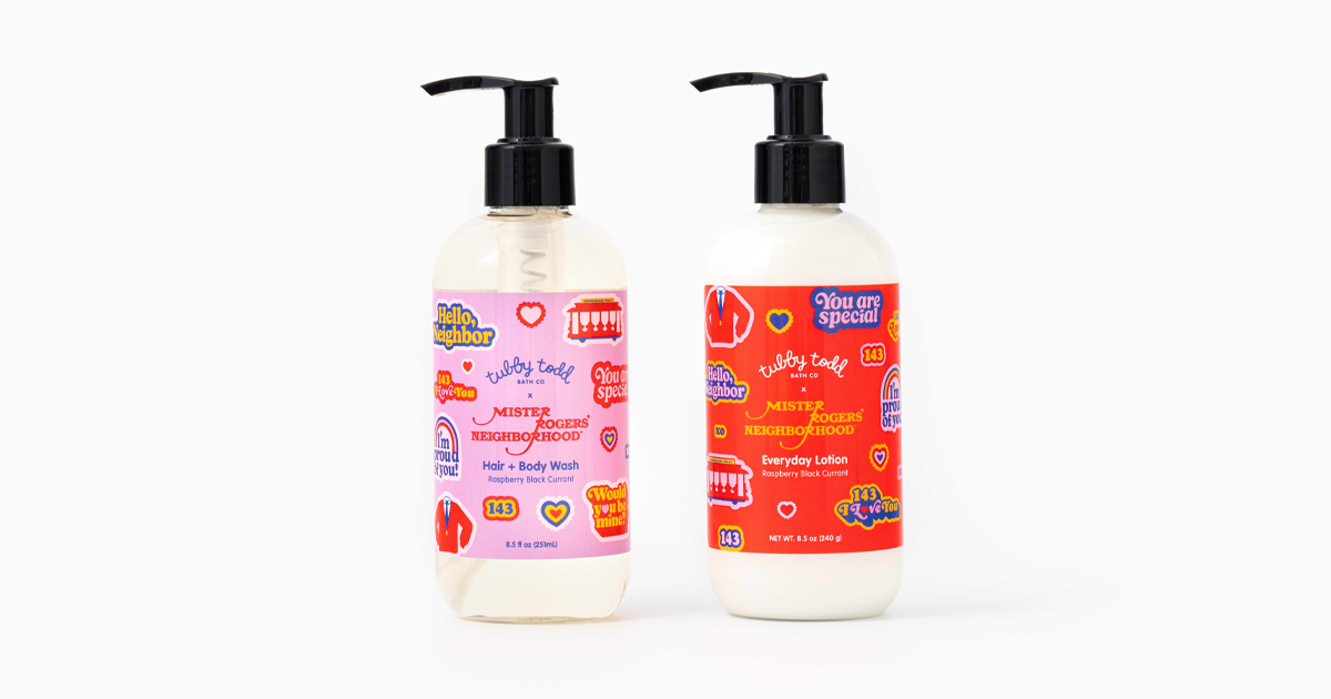 Tubby Todd Partners with Fred Rogers Productions on a Mister Rogers’ Neighborhood  Limited Edition Body Care Collection for Valentine’s Day image