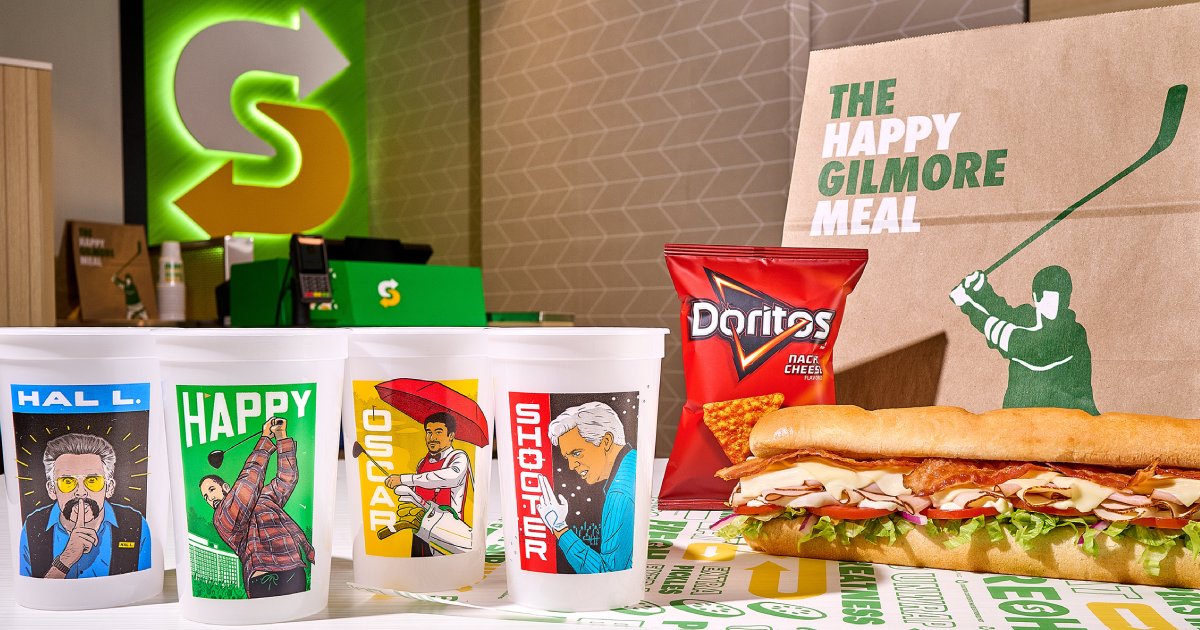 Subway® Returns to the Fairway with Happy Gilmore Meal and Collectible Cups image